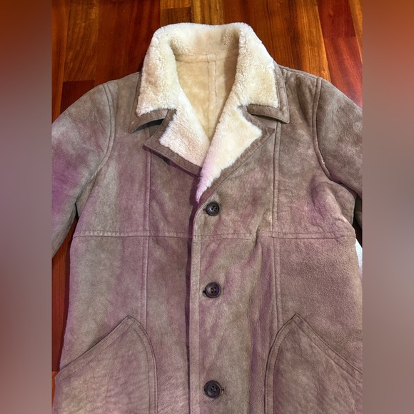 Vintage Much Loved Genuine Shearling Coat, L - Picture 2 of 16